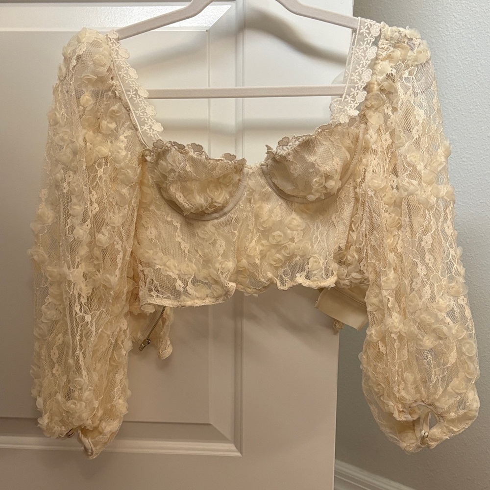 For Love & Lemons Lace Off-the-Shoulder Top